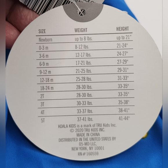 Koala Kids One Piece Swimsuit Girl's 12-18m Blue w Multicolor Ruffles NEW - Picture 13 of 13